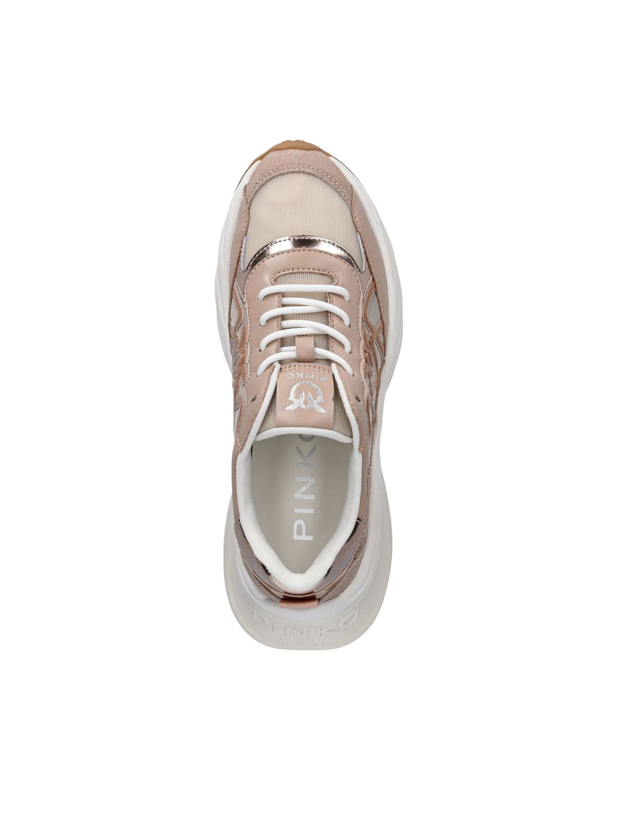 PINKO Sneaker low 'Ariel 33 - Sneaker Calf Leather/Net/Cow Suede'‌ in Pink