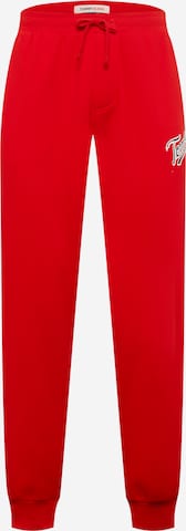 Tommy Jeans Zúžený strih Nohavice - Červená: predná strana