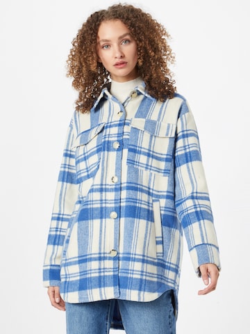 Neo Noir Between-Season Jacket 'Pike Open Check' in Blue: front