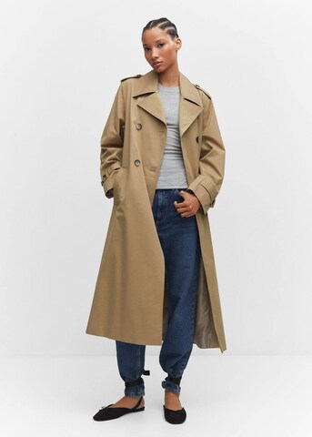 MANGO Between-Seasons Coat 'Angela' in Brown