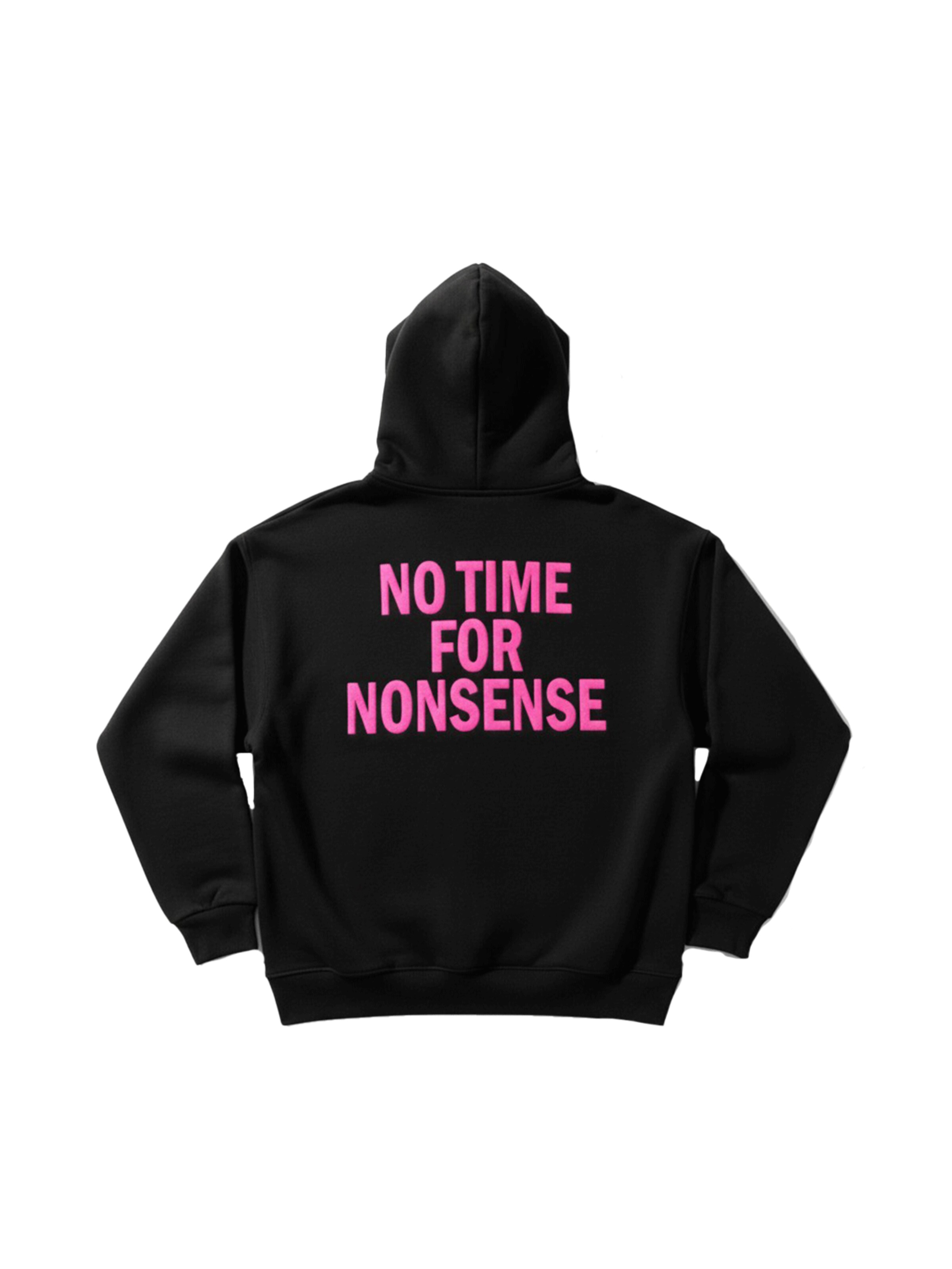 Kleidermafia Sweatshirt 'Oversize “No Time for Nonsense” Hoodie - Black' in Black, Item view