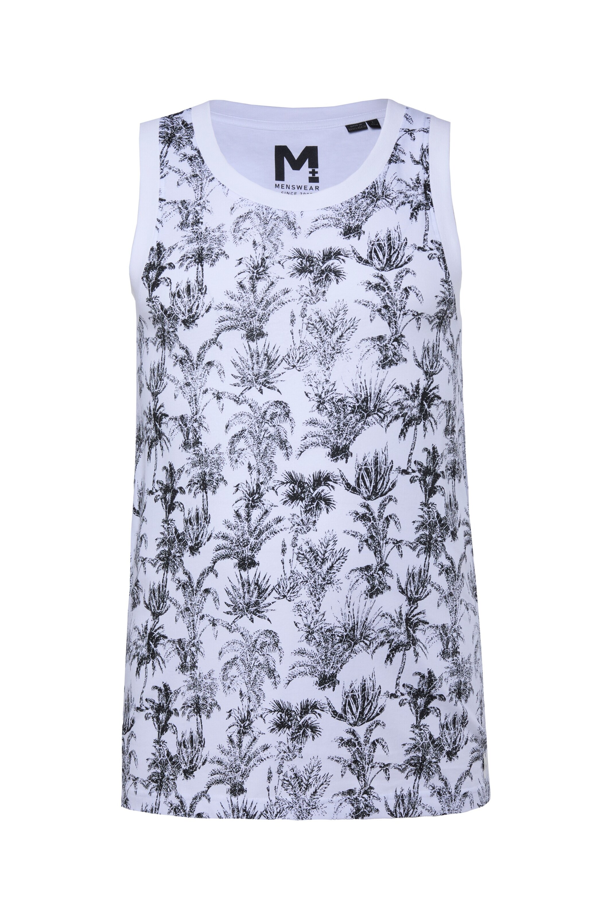 Men Plus Shirt in White: front