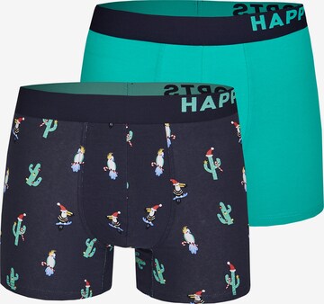 Happy Shorts Boxershorts ' Weihnachtsträumchen ' in Blauw: voorkant