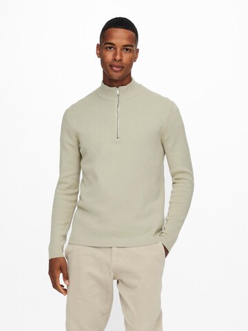 Only & Sons - Pullover 'Luke' em cinzento: frente