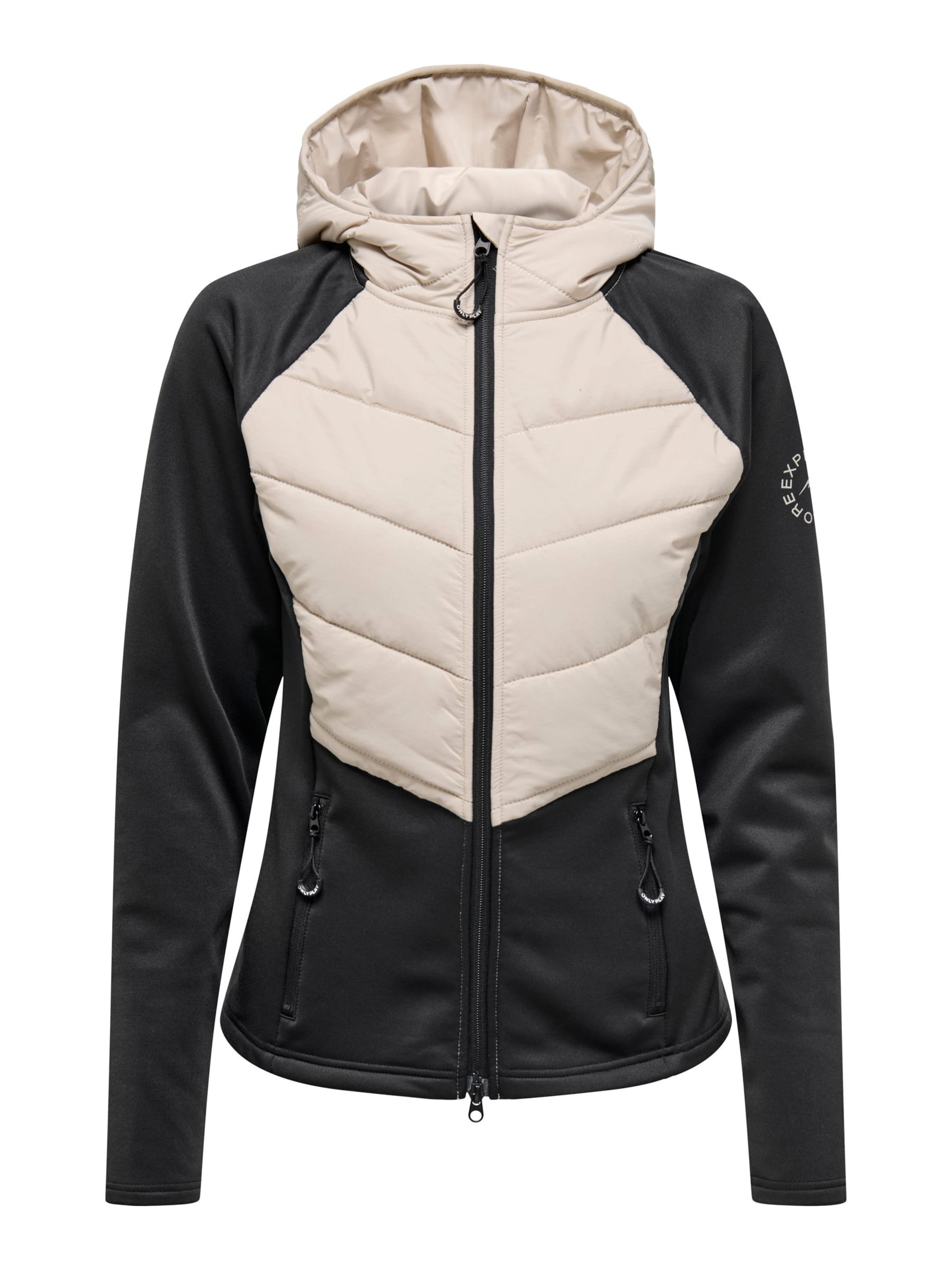 ONLY PLAY Sportsjakke 'ONPSettina' i creme / sort, Produktvisning