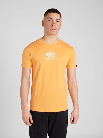 T-Shirt ALPHA INDUSTRIES en orange : devant