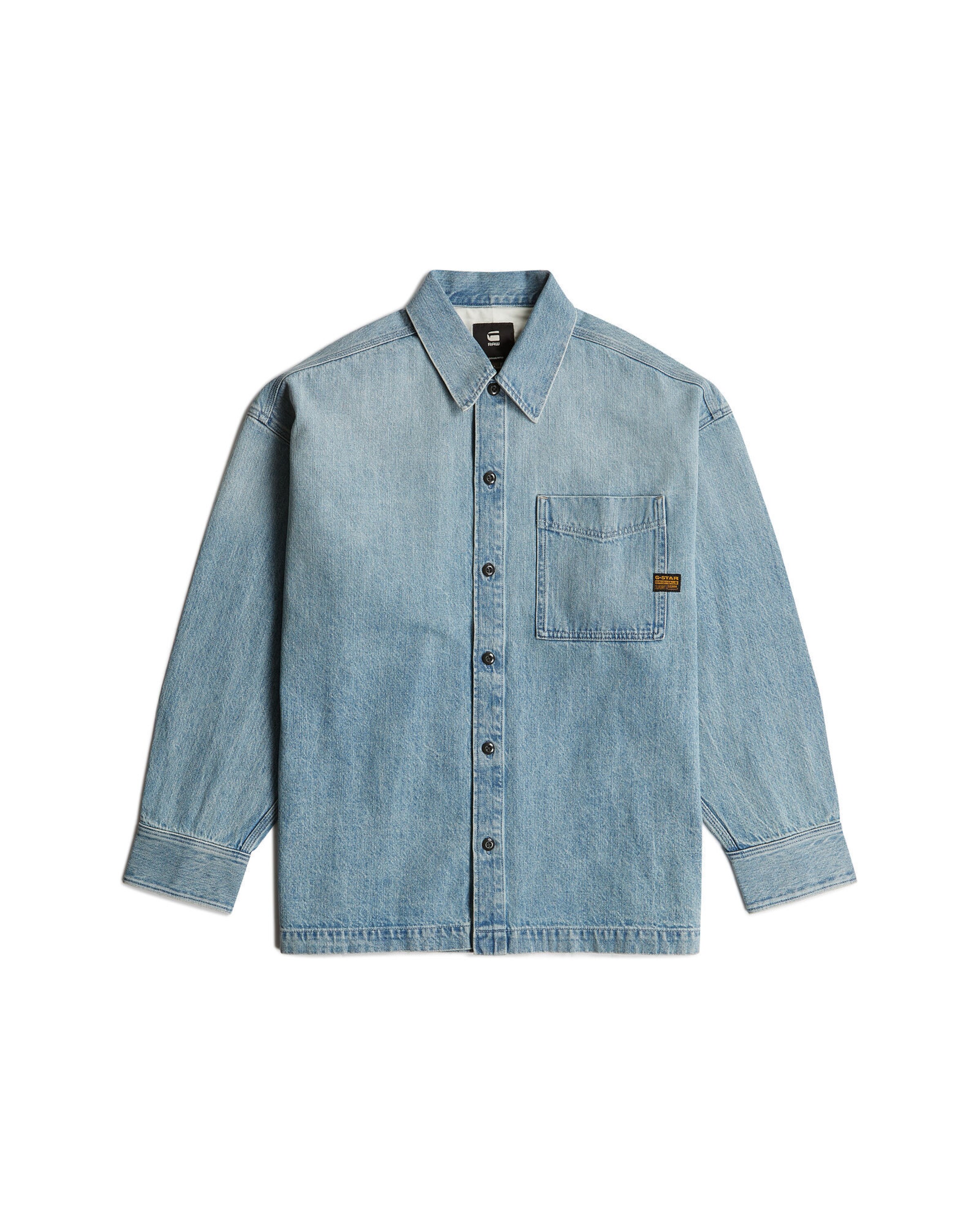 G-STAR Comfort fit Button Up Shirt in Blue: front
