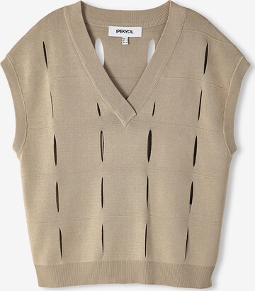 Pull-over Ipekyol en beige : devant