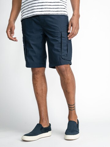 Petrol Industries Regular Cargo trousers in Blue: front