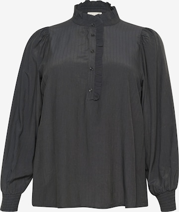 KAFFE CURVEBluza 'Dorina' - crna boja: prednji dio