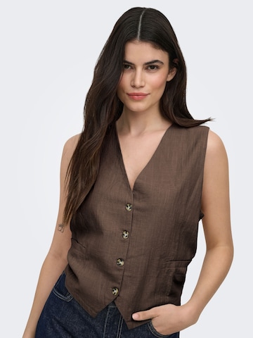 ONLY Suit vest 'ONLTizana' in Brown