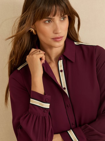 Chemisier love & roses en rouge