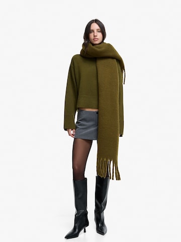 Bershka Oversize šála – zelená