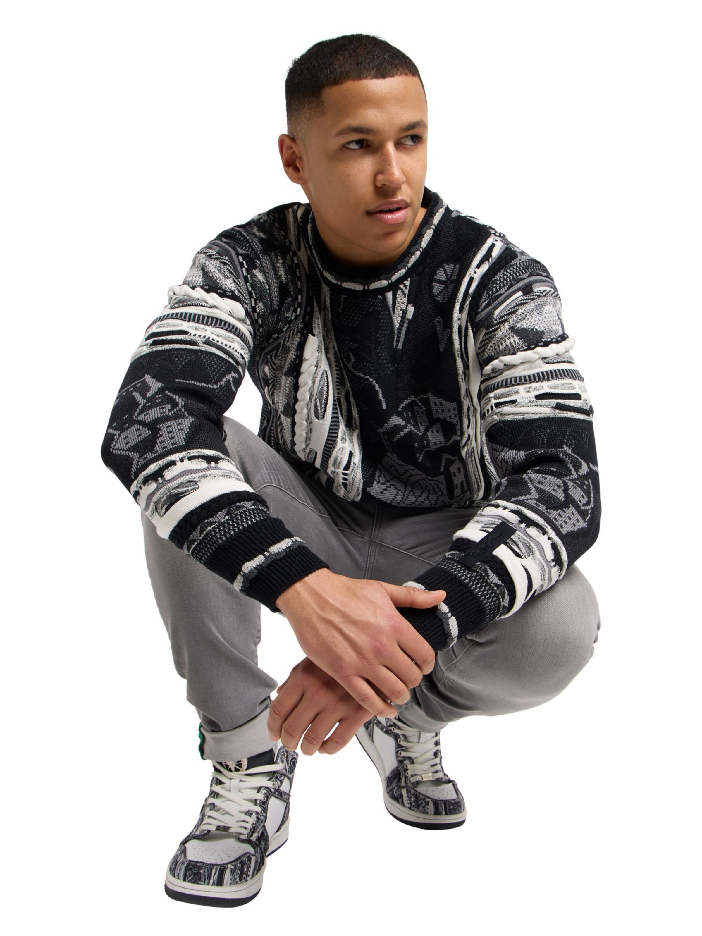 Carlo Colucci Pullover 'Eberhoefer' in Schwarz