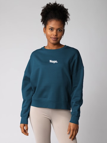 Sweat-shirt 'Nope ' Watapparel en vert : devant