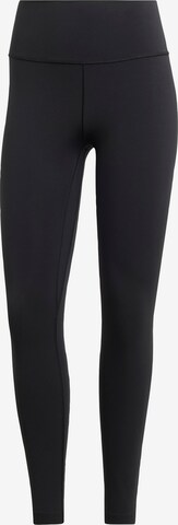 ADIDAS PERFORMANCE Skinny Športne hlače 'All Me' | črna barva: sprednja stran