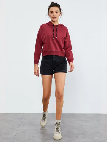 Tommy LifeSweater majica 'Sweatshirts' - crvena boja