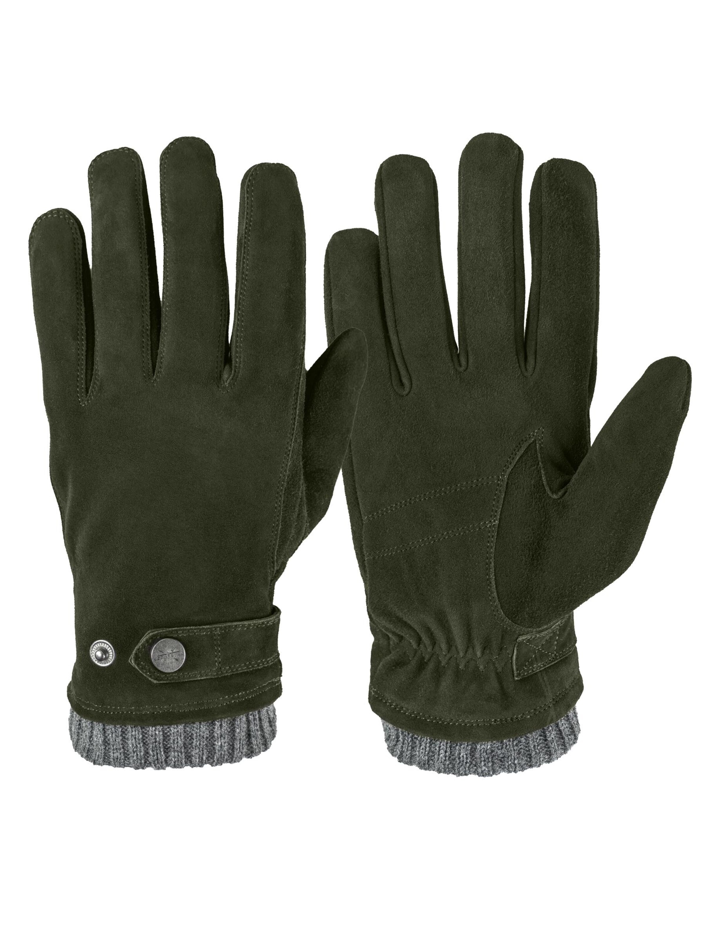 Pearlwood Full Finger Gloves 'RICK' in Green: front