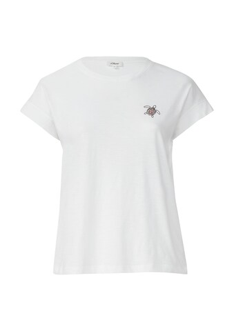 s.Oliver Shirt in Wit: voorkant