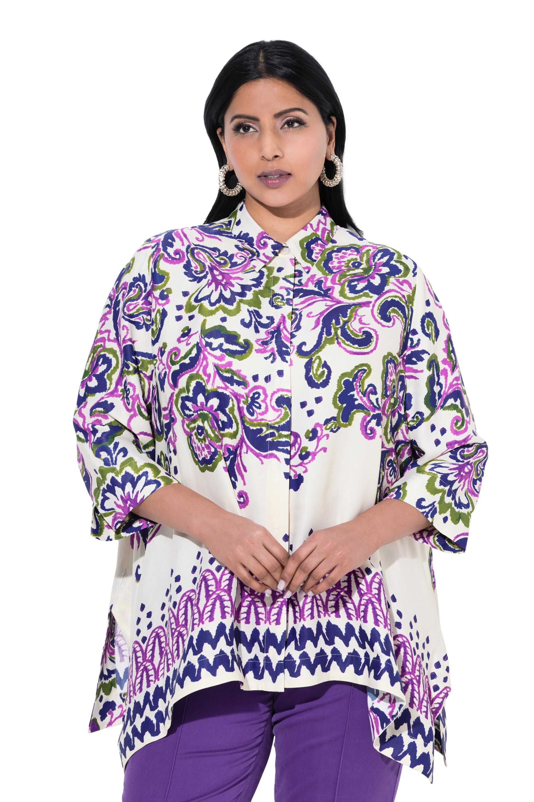 Ulla Popken Bluse in Beige: Vorderseite