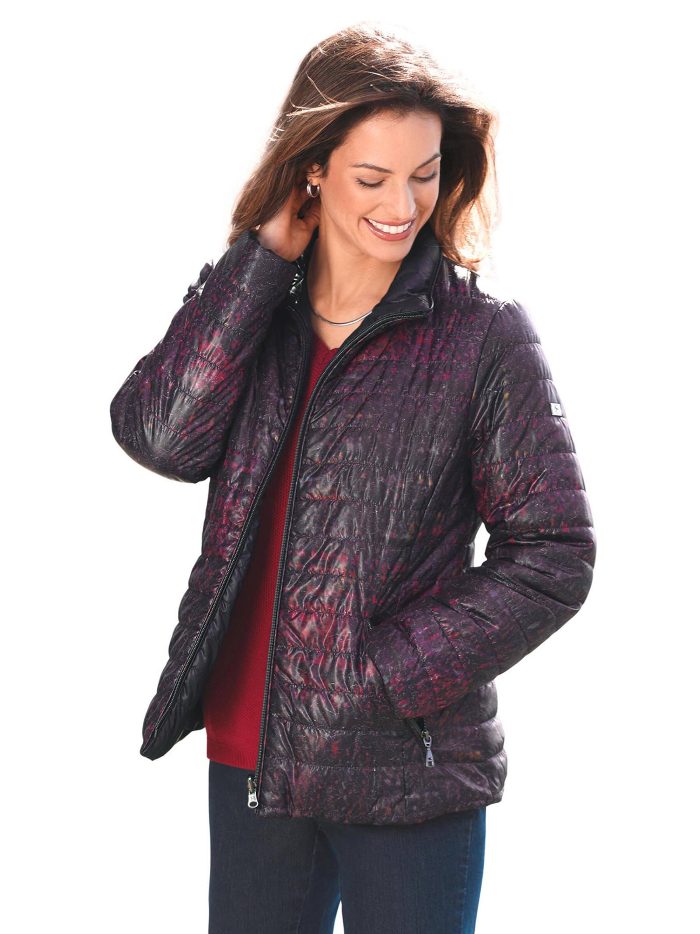 Veste mi-saison Goldner en violet : devant