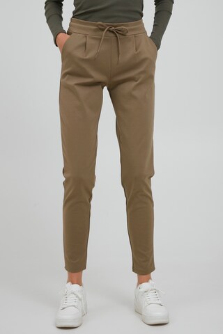 ICHI Tapered Stoffhose 'IHKATE PA2' in Beige