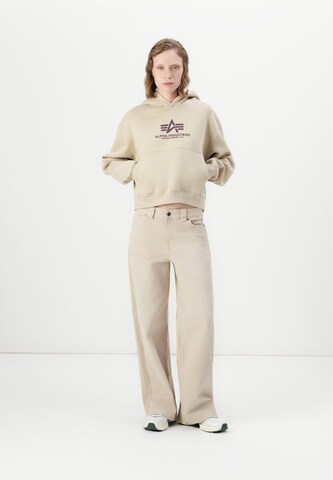 ALPHA INDUSTRIES Sweatshirt in Beige