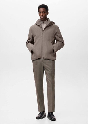 MANGO MAN Funktionsjacke 'Lotte' in Braun