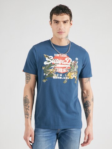 Maglietta 'TOKYO' di Superdry in blu: frontale