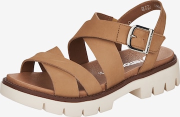 REMONTE Sandals in Beige: front