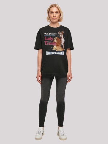 F4NT4STIC Oversized shirt 'Disney Lady And The Tramp' in Zwart
