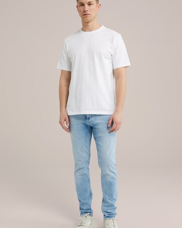 mėlyna WE Fashion Prigludęs Džinsai
