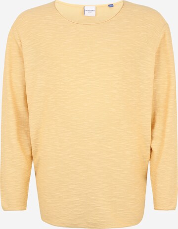 Jack & Jones Plus Sweater in Yellow: front