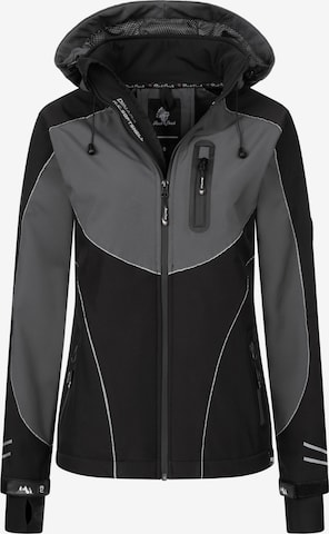 Rock Creek Outdoor Jacket in Black: front