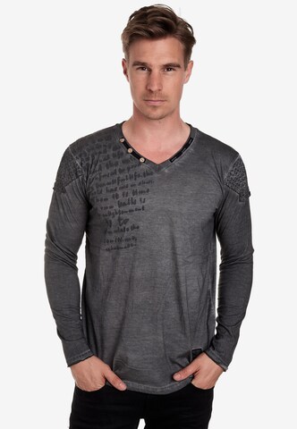 Rusty Neal Langarmshirt in Grau: predná strana