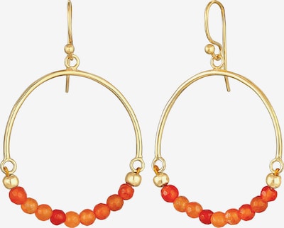 ELLI Boucles d'oreilles 'Boho' en or / rouge, Vue avec produit