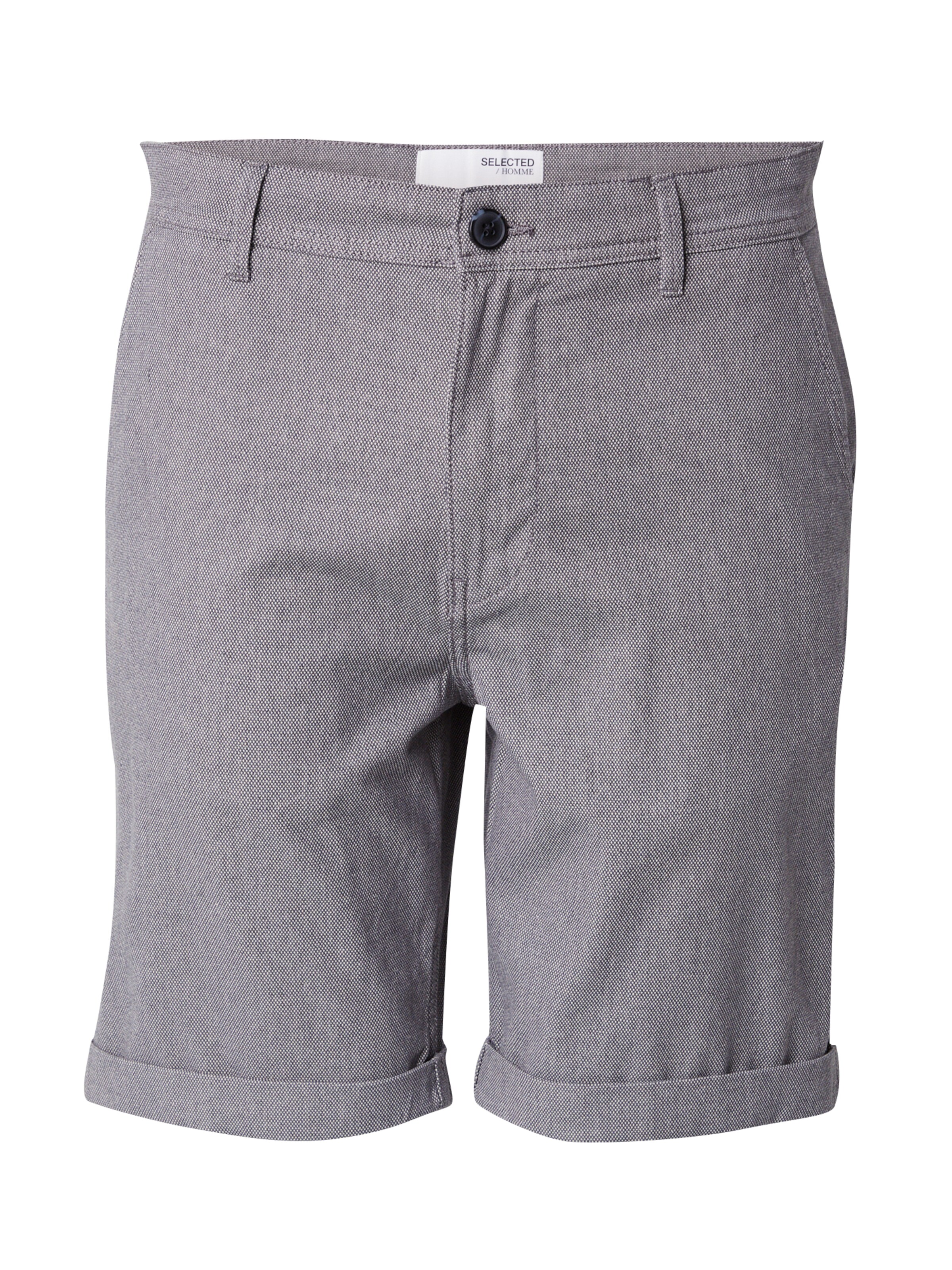 SELECTED Slimfit Παντελόνι τσίνο 'SLHLUTON' σε γκρι: μπροστά