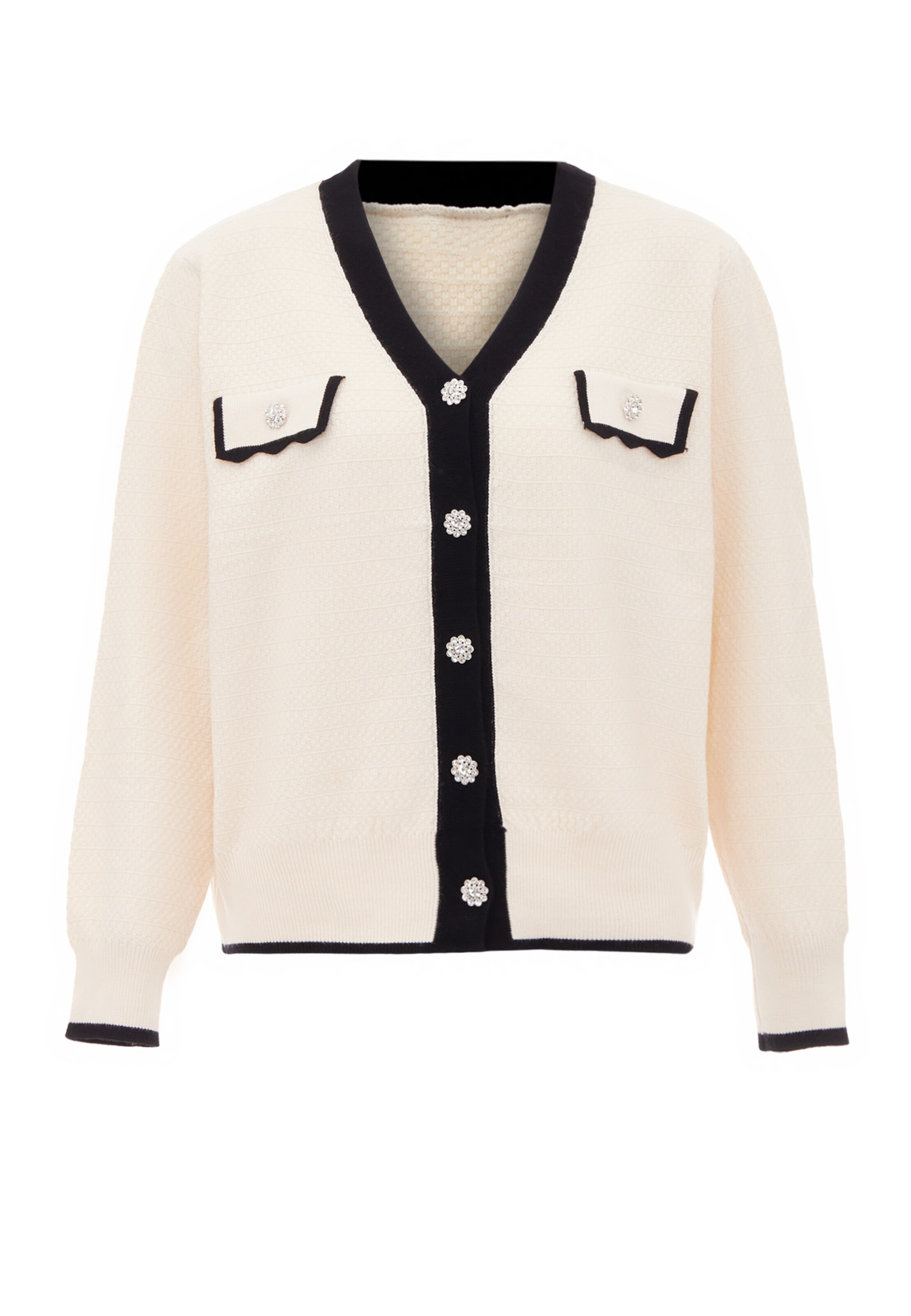 carato - Casaco de malha em branco: frente