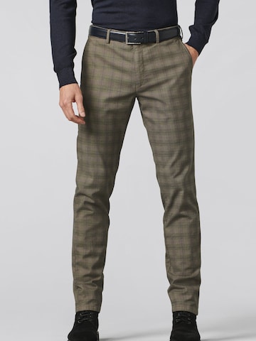 Regular Pantalon chino MEYER en gris : devant
