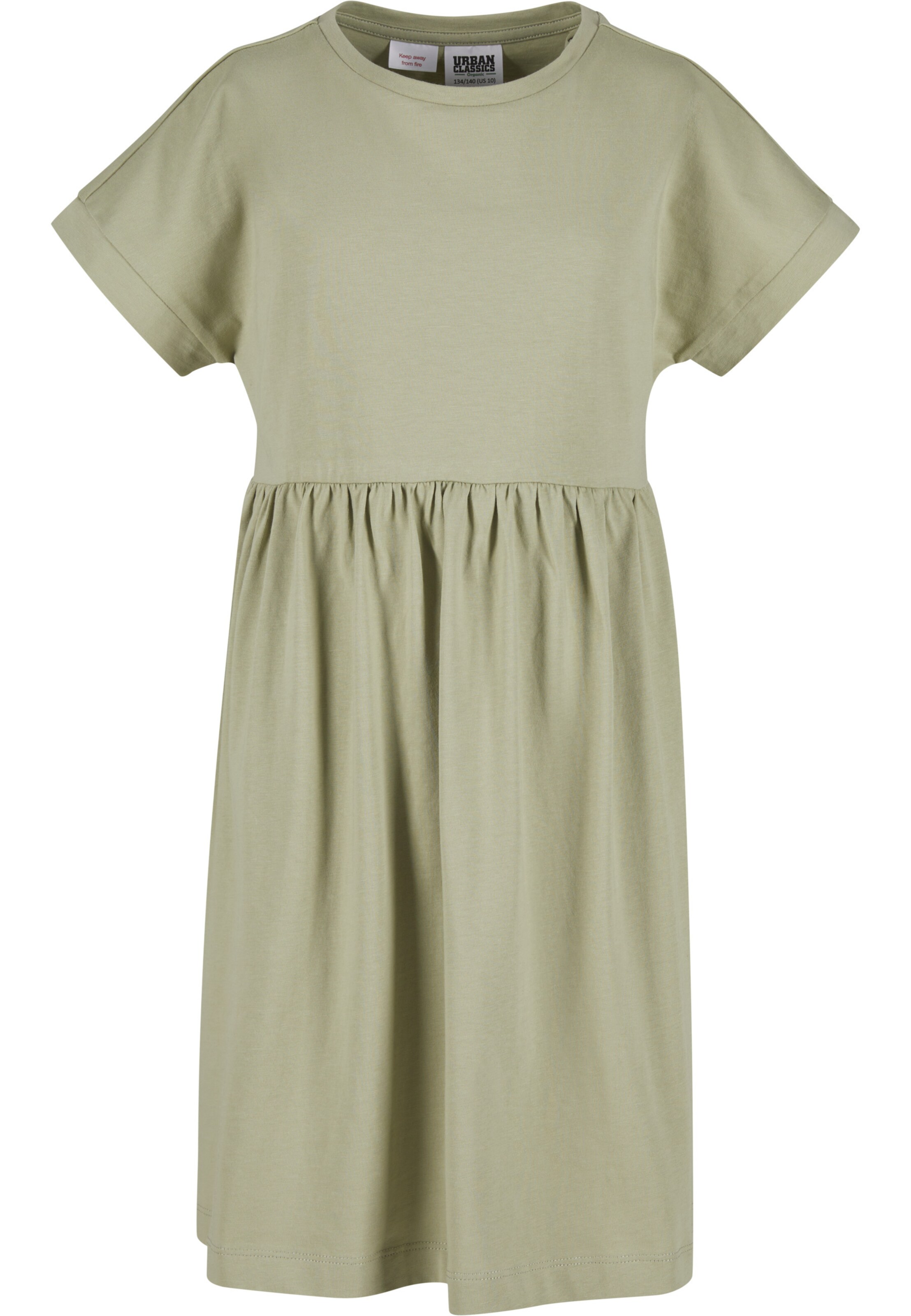 Urban Classics Kleid 'Organic Empire Valance' in Beige: Vorderseite