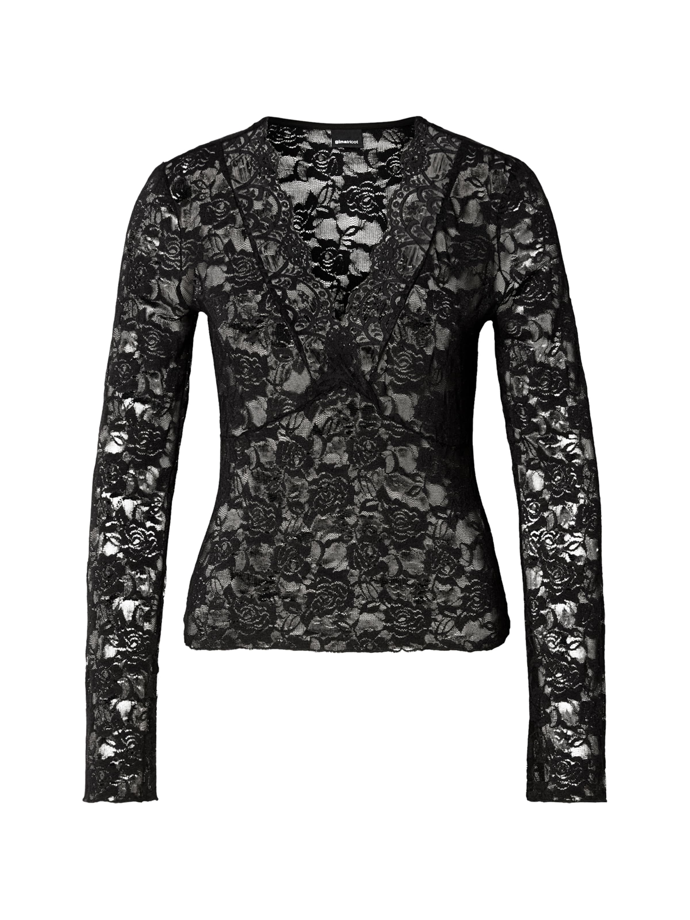 Tricou Gina Tricot pe negru, Vizualizare produs