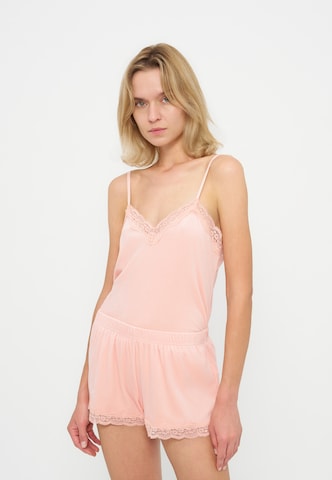 Hunkemöller - Pijama de pantalón corto en rosa: frente