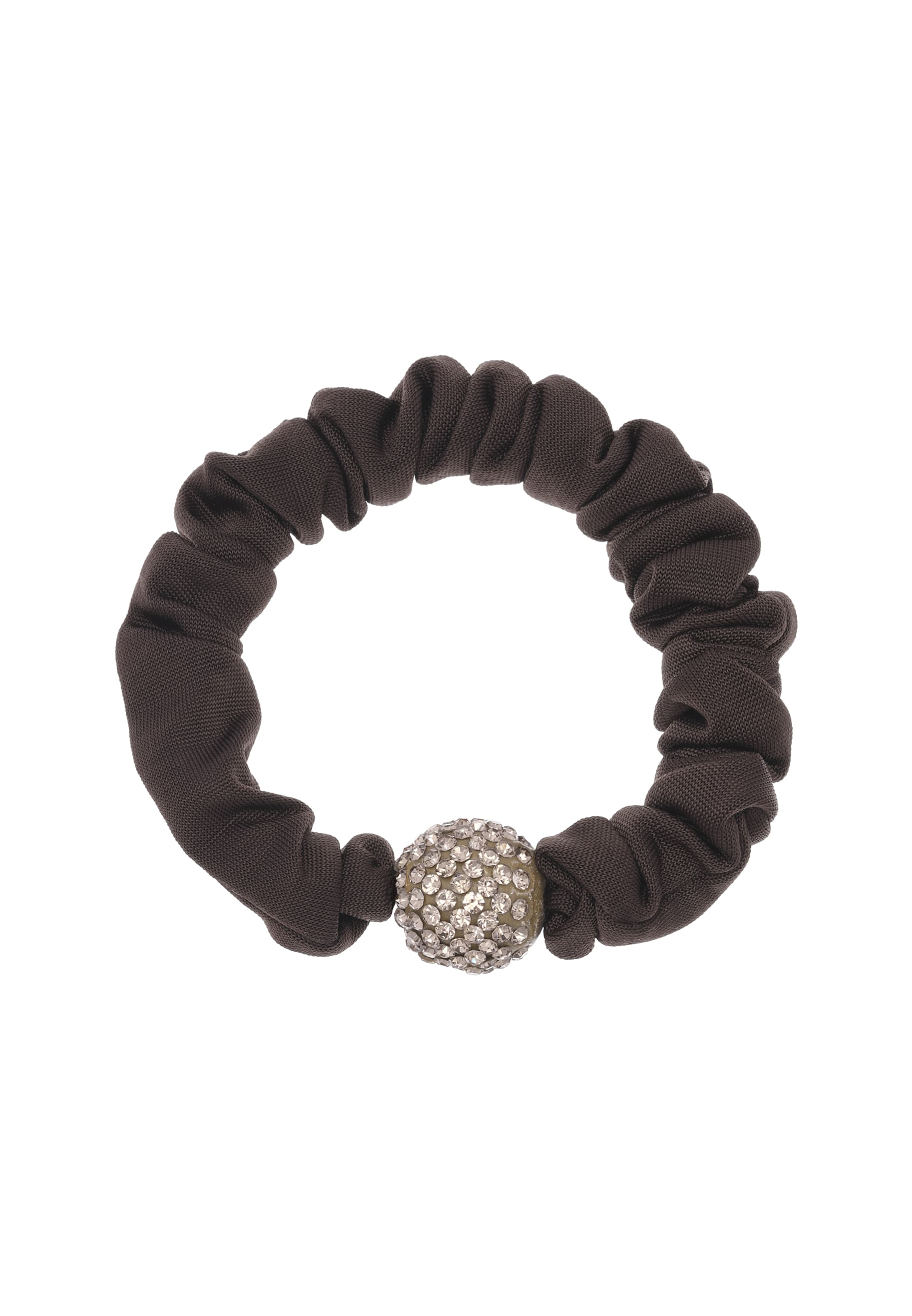 faina - Bijuteria de cabelo em castanho: frente