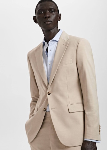 MANGO MAN Regular fit Suit Jacket 'Milan' in Beige