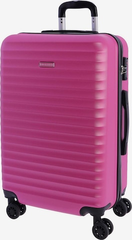 Don Algodon - Carrito 'DON ALGODON Maleta Mediana 23 kg | Maleta de Viaje Rígida con 4 Ruedas Dobles 360º, Candado TSA y Asa Telescópica | Equipaje Resistente al Agua para Viajes en Avión' en rosa: frente