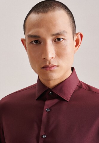 SEIDENSTICKER Slim fit Business shirt in Purple