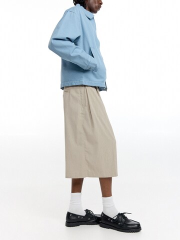 Pull&Bear Wide leg Pleat-front trousers in Beige