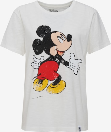 Recovered Shirt 'Mickey Mouse Hug' in Beige: front