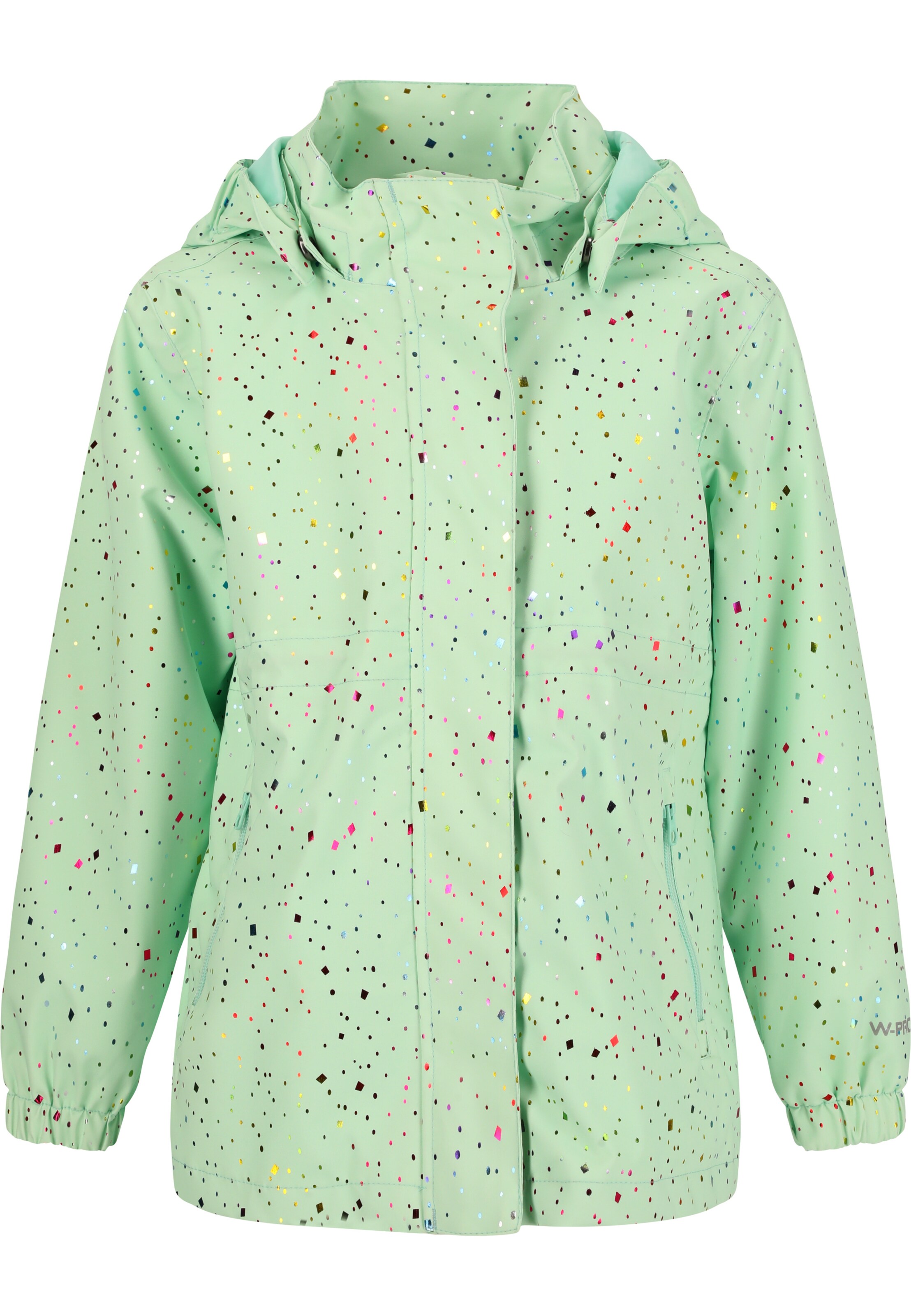 ZigZag Regenjacke 'Zophia' in Grün: Vorderseite