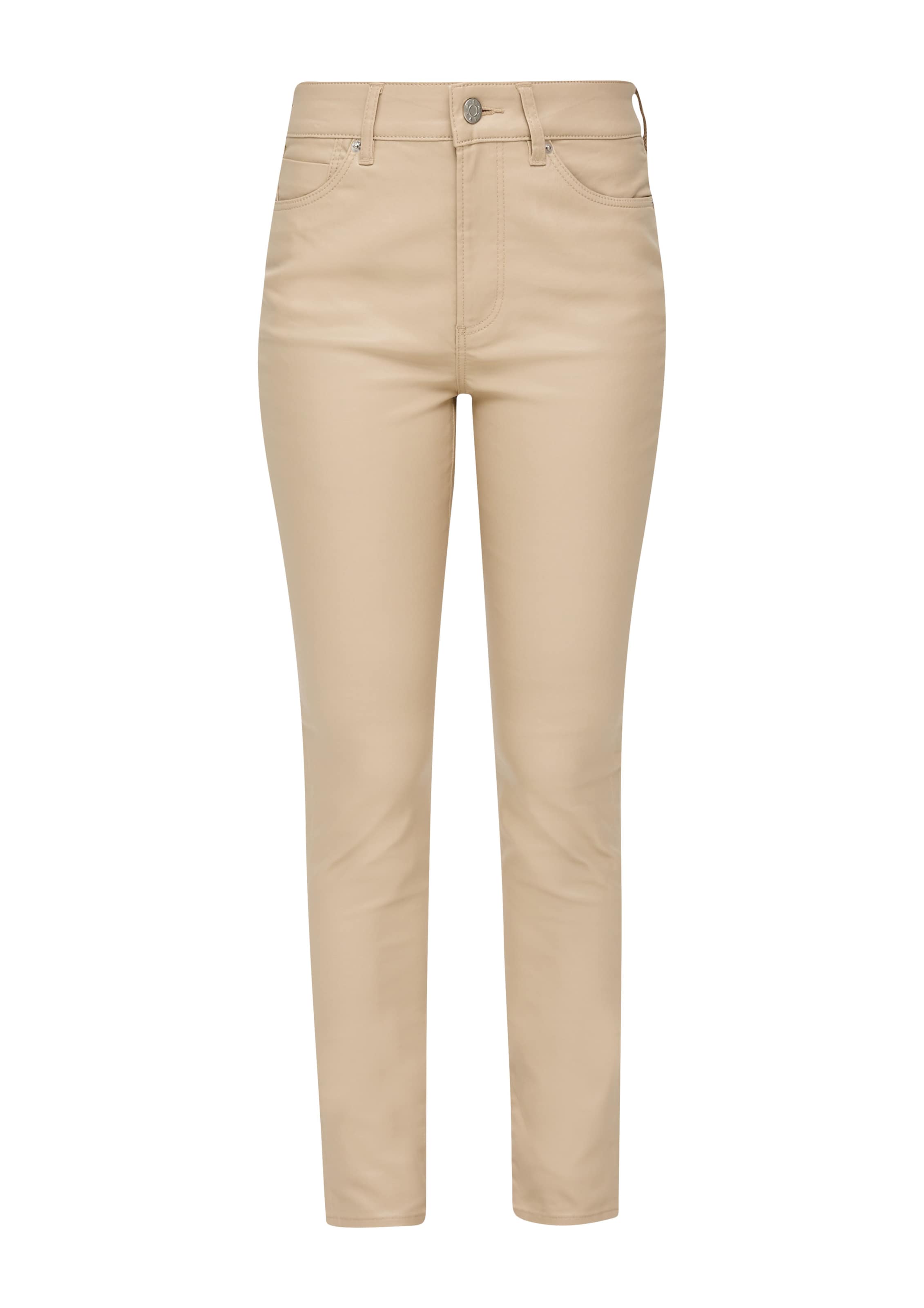 s.Oliver Skinny Jeans 'Izabell' in Beige: voorkant